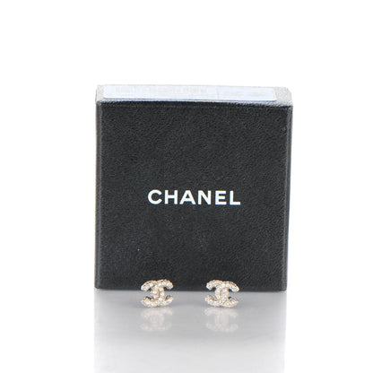 Chanel Crystal CC Earrings Silver 4 of 4