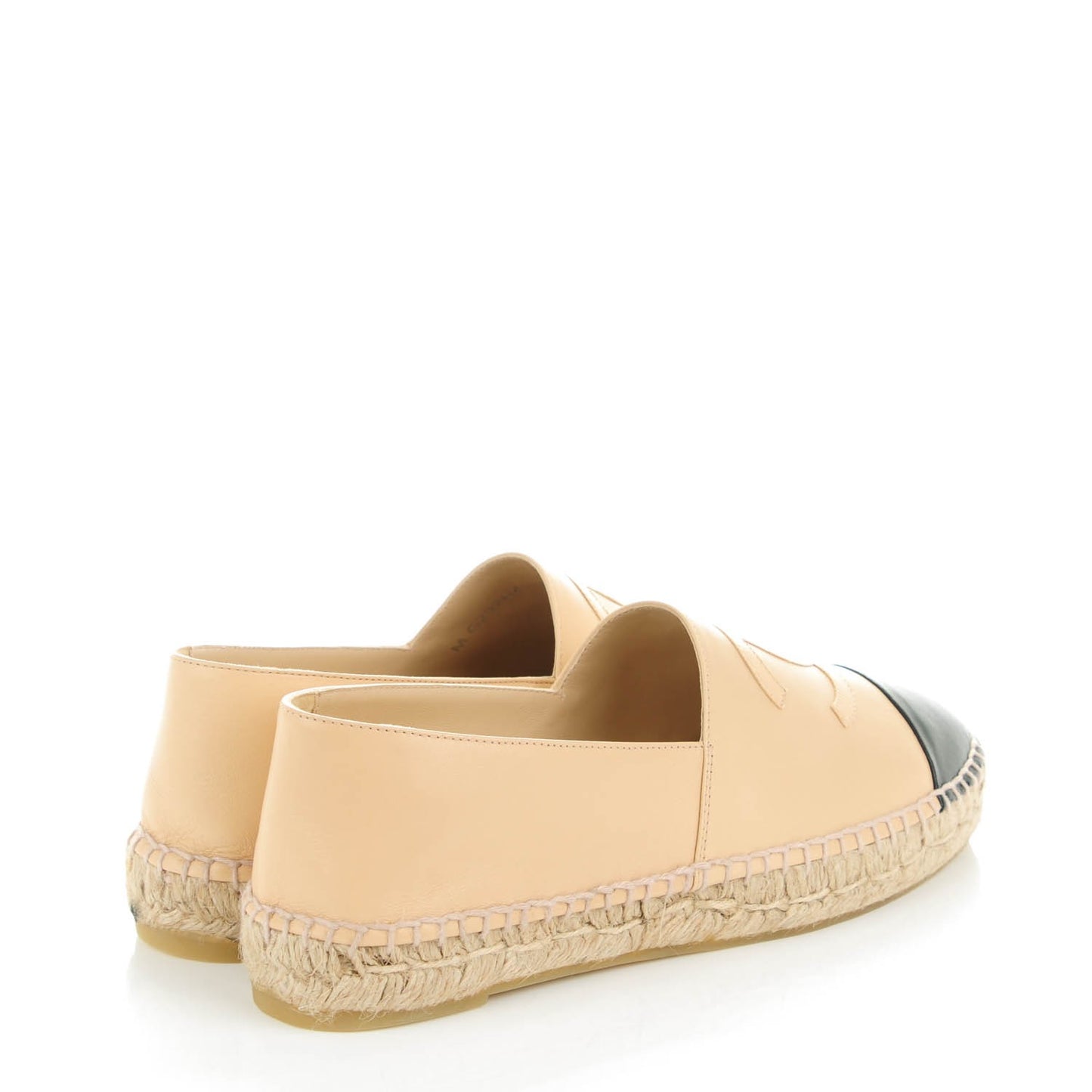 Lambskin CC Espadrilles 40 Beige Black