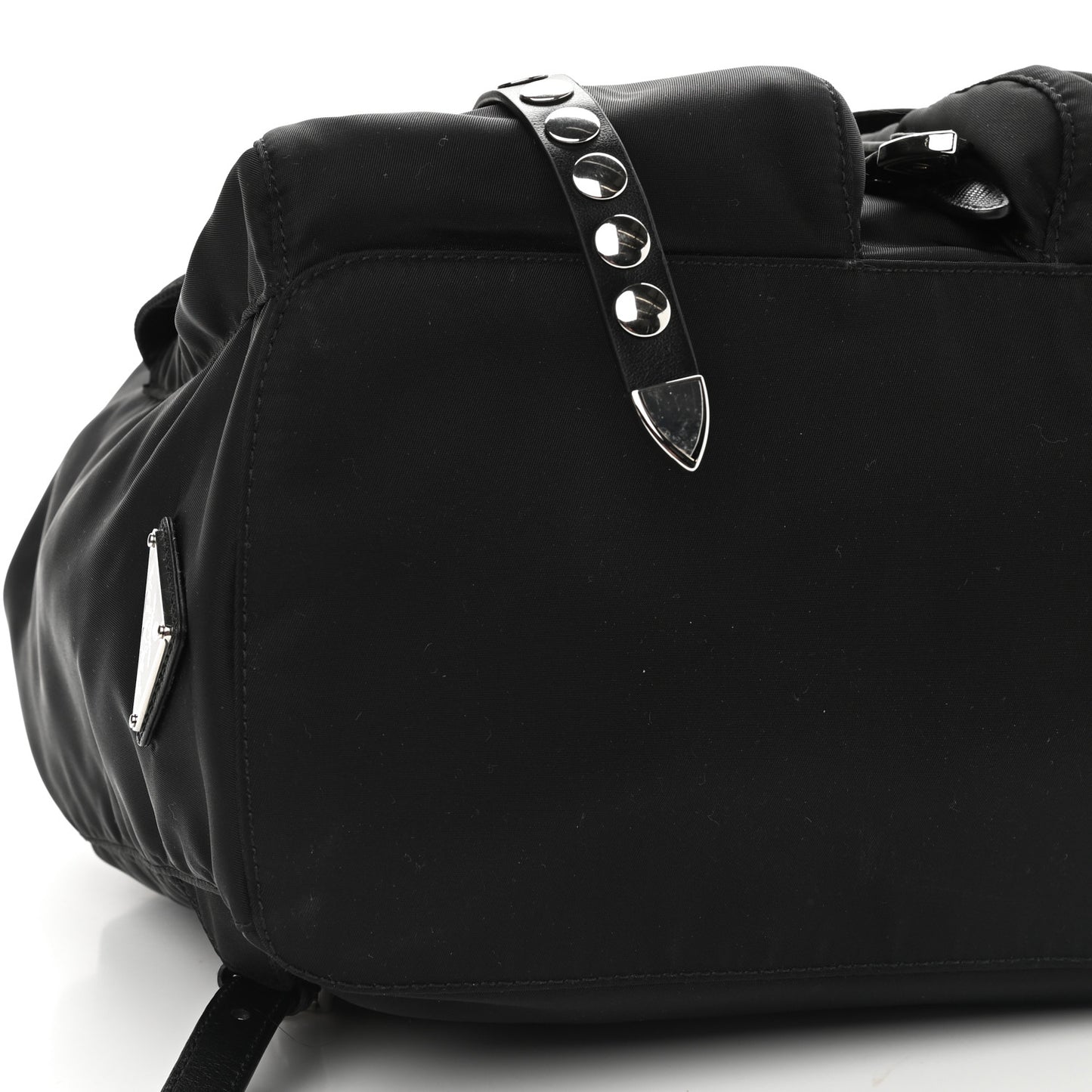 Nylon New Vela Studded Backpack Black