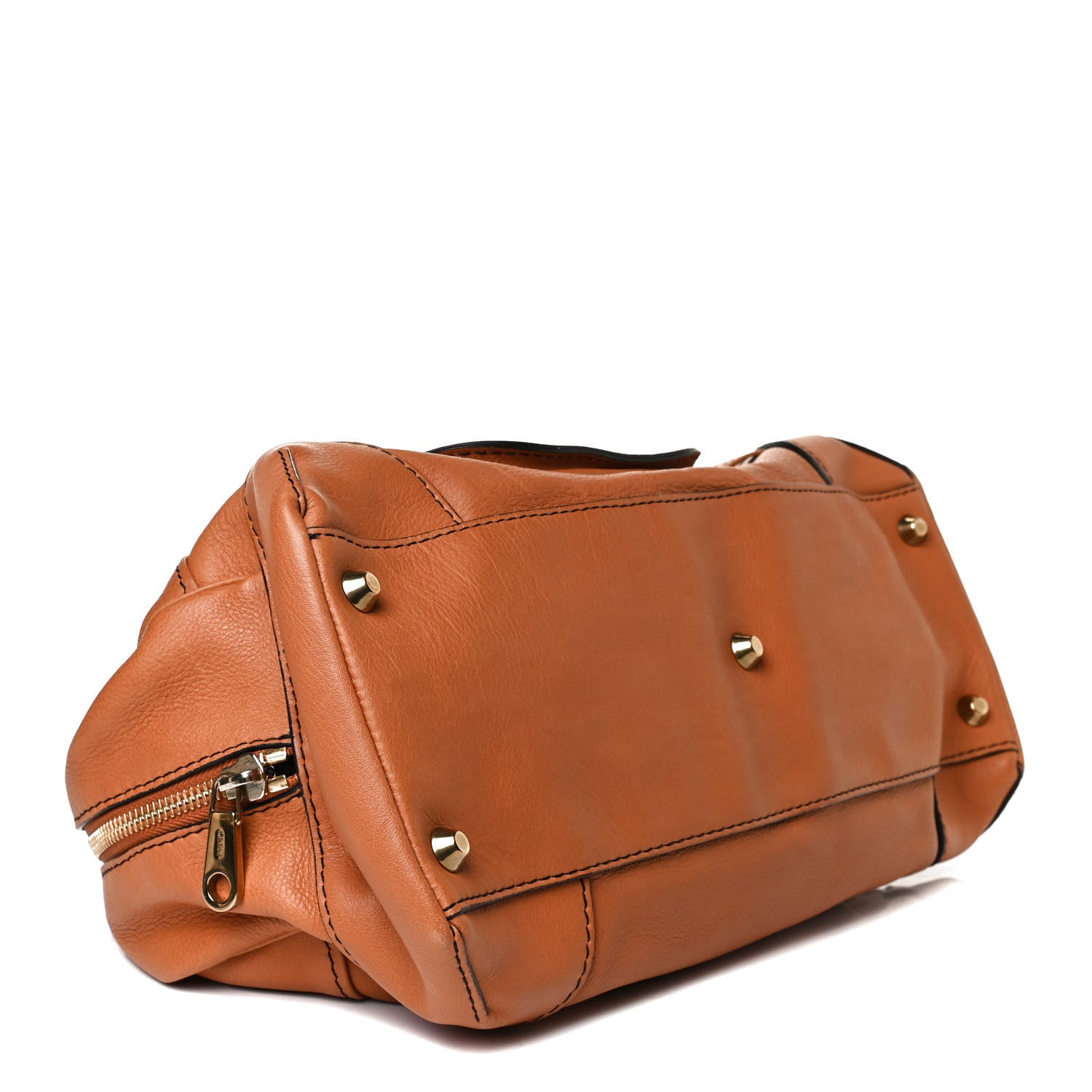 Chloe Calfskin Mary Satchel Brown 4 of 17