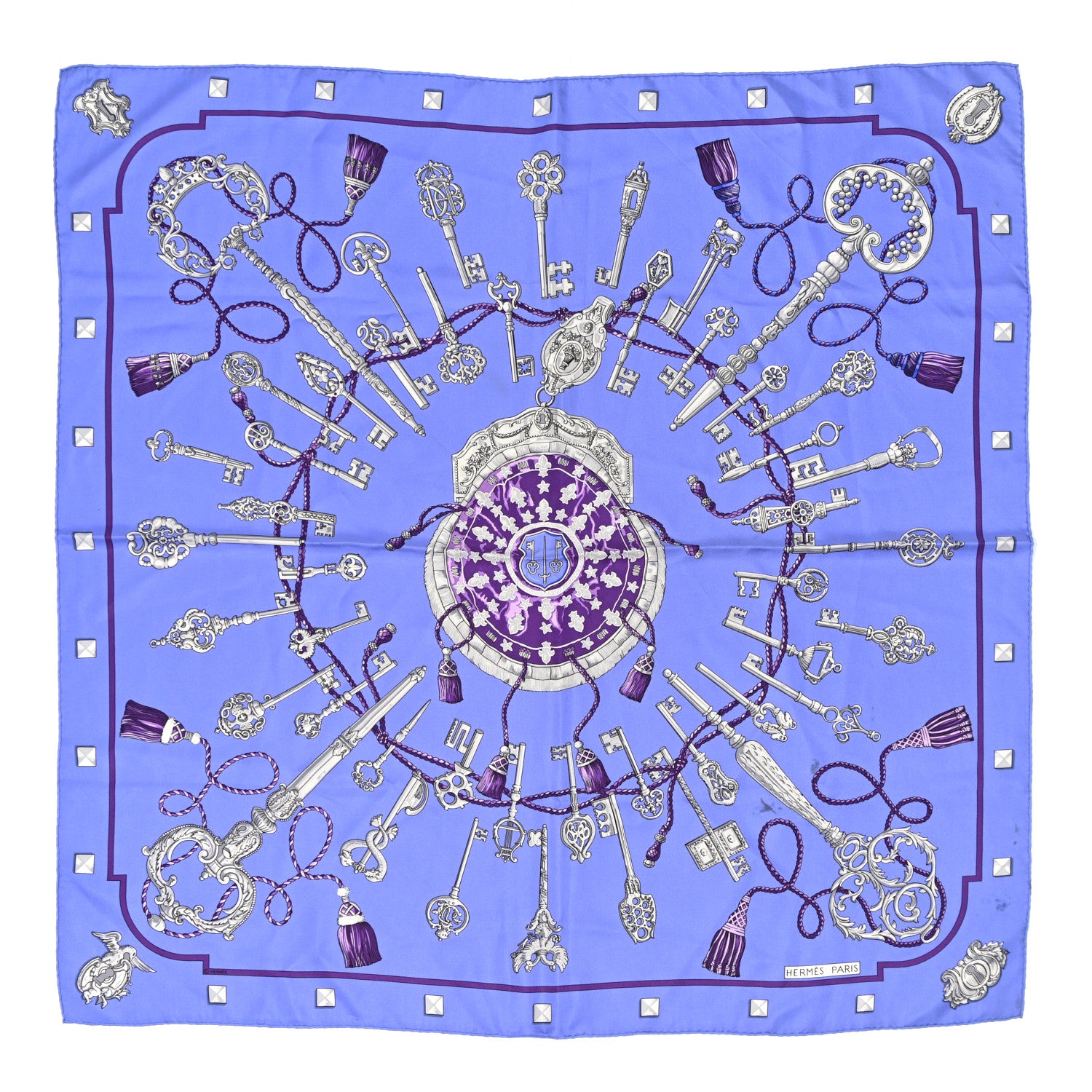 Hermes Silk Keys Les Cles Scarf 90 1 of 6