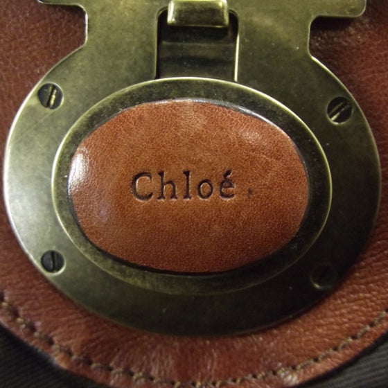 Chloe Leather Maggie Frame Satchel Moka 7 of 11