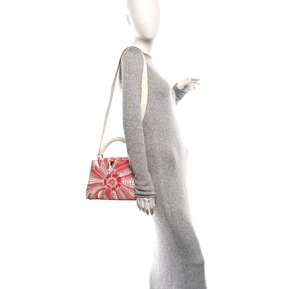 Louis Vuitton LV X YK Taurillon Psychedelic Flower Capucines BB Rouge 2 of 10
