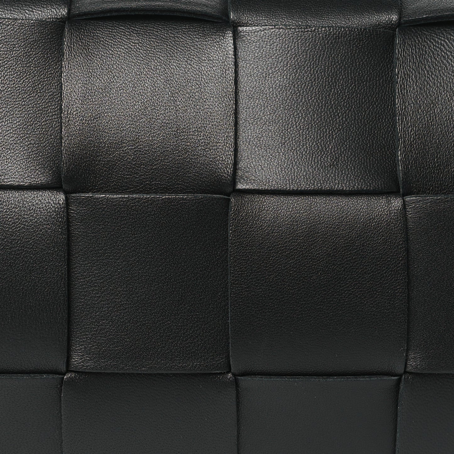 Lambskin Maxi Intrecciato Brick Cassette Bag Black