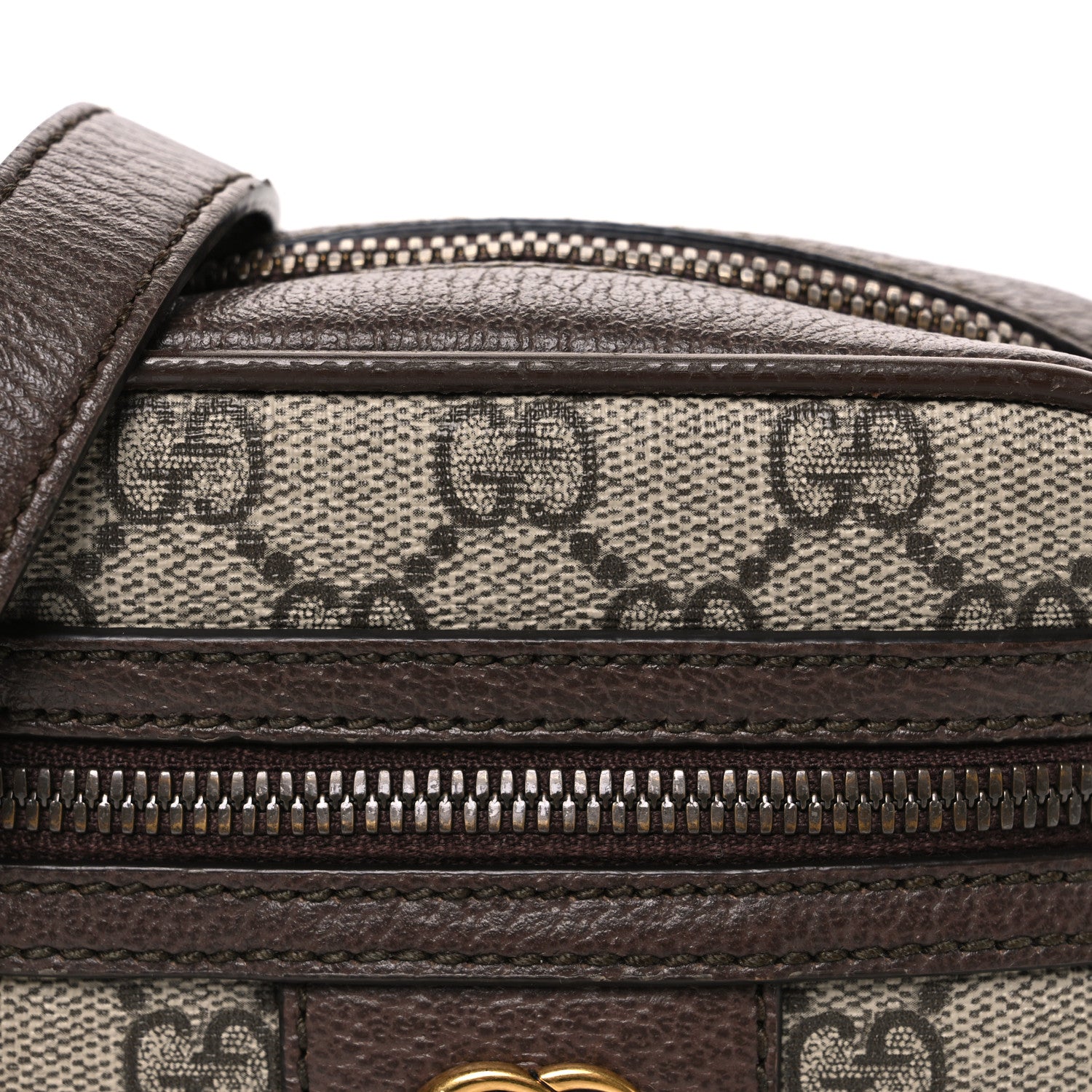 Gucci GG Supreme Monogram Web Mini Ophidia Messenger Brown 7 of 9