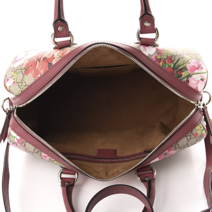 Gucci GG Supreme Monogram Blooms Medium Boston Beige Multicolor Dry Rose 6 of 11