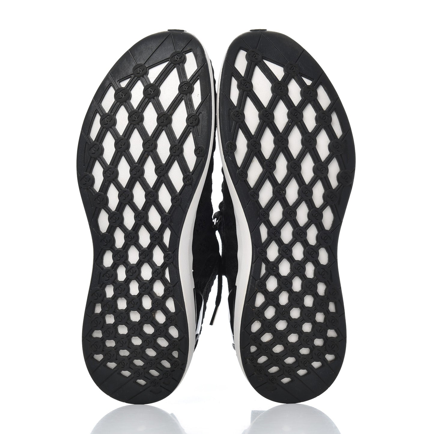 Fabric Logo Sneakers 39.5 Black