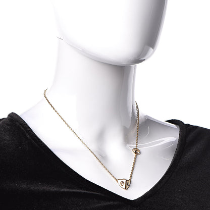 Louis Vuitton Crystal Trunkies Pendant Necklace Gold 2 of 7