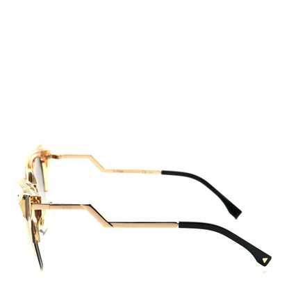 Fendi Metal Iridia Cat Eye Sunglasses FF 0041/S Gold 3 of 7