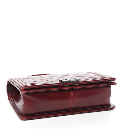Chanel Calfskin Embossed New Medium Paris Salzburg Boy Flap Red 3 of 9