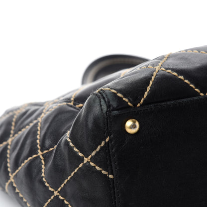 Chanel Calfskin Contrast Stitch Surpique Tote Black 8 of 15