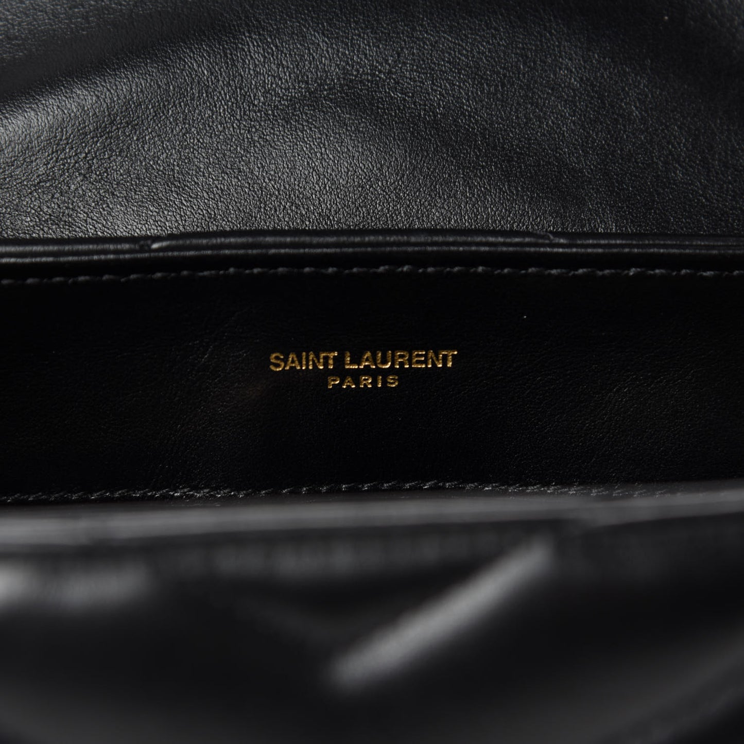 Calfskin Y Quilted Monogram Small Loulou Chain Satchel Black