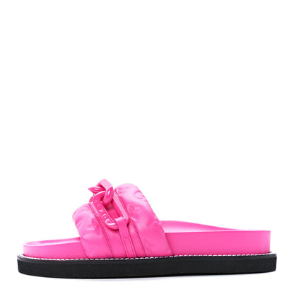 Louis Vuitton Calfskin Embossed Monogram Sunset Flat Comfort Mule 39 Rose Pop 1 of 8