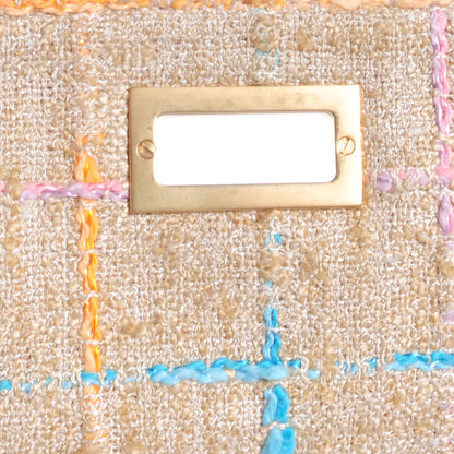 Chanel Tweed Mademoiselle Turn Lock Crossbody Bag Beige 6 of 8