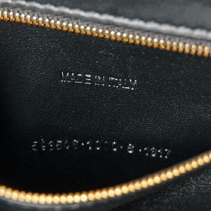 Balenciaga Shiny Calfskin Crocodile Embossed Small Hourglass Top Handle Bag Black 7 of 10