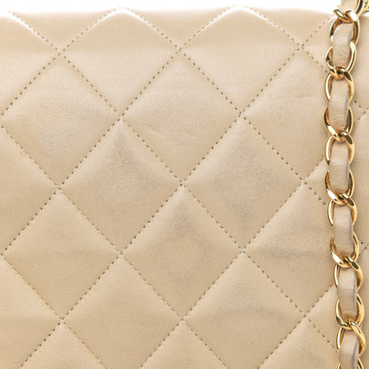 Chanel Lambskin Quilted Medium Single Flap Beige 10 of 17