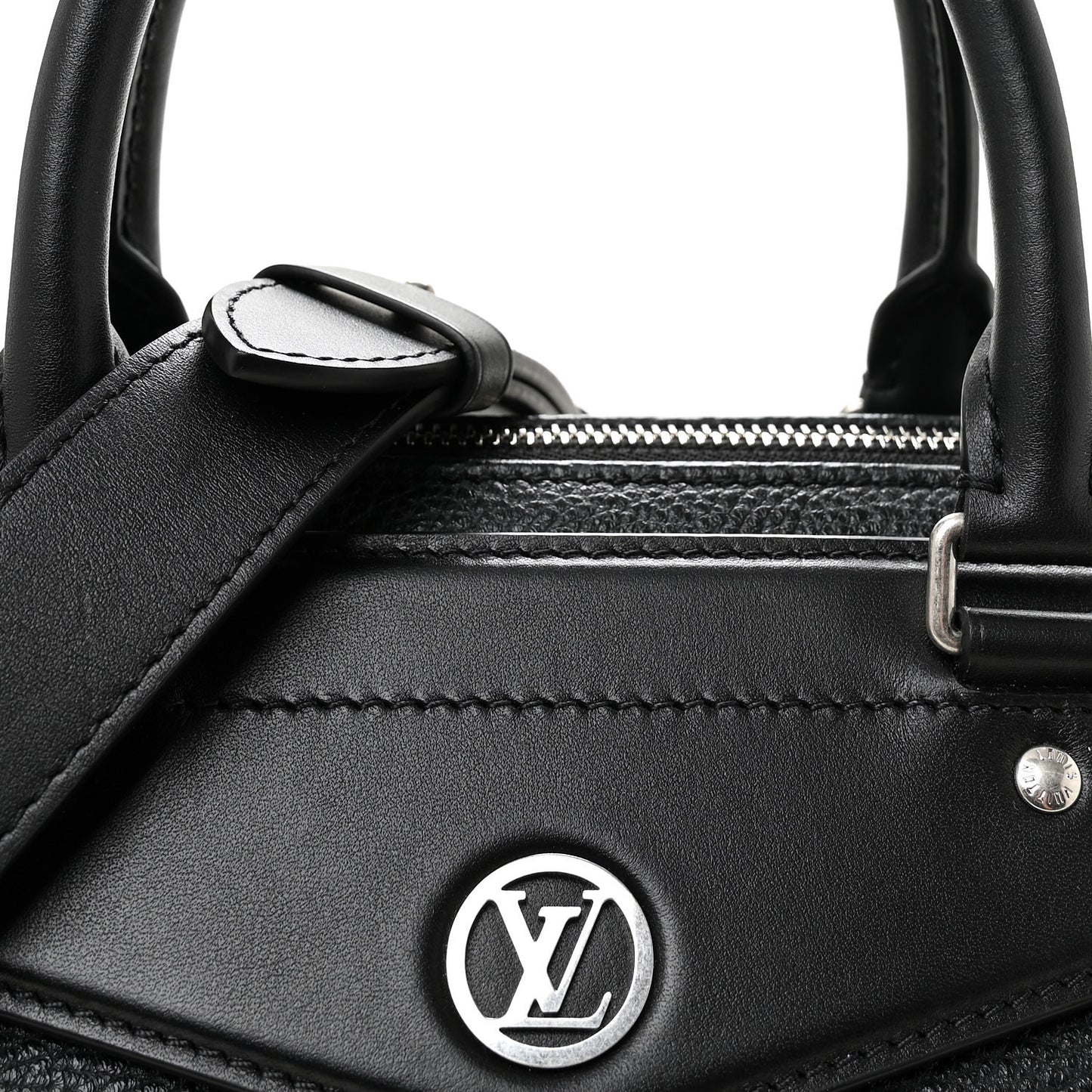 Pixel Lambskin LV Biker MM Black