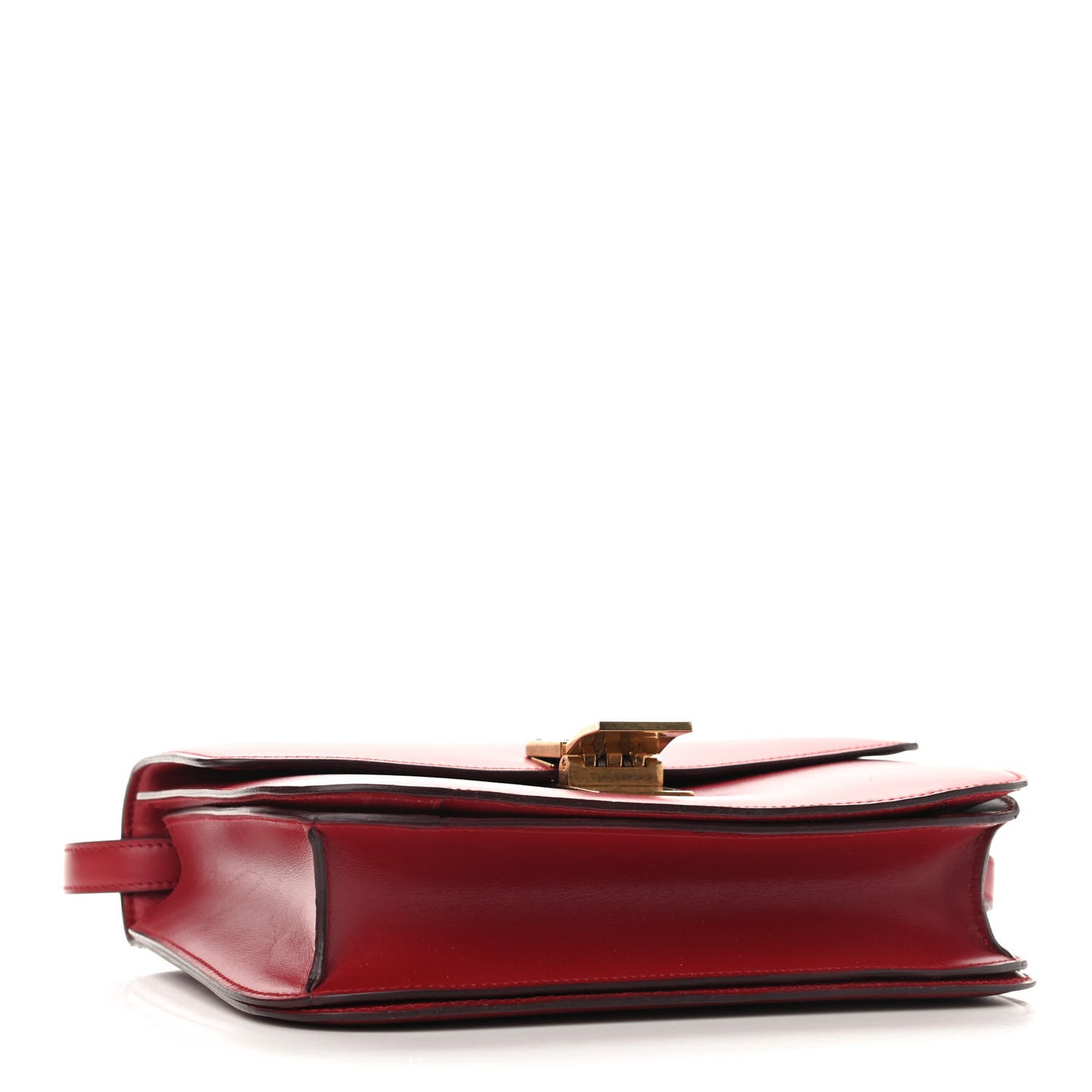 Box Calfskin Medium Classic Box Flap Bag Red
