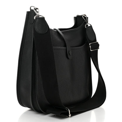 Hermes Taurillon Clemence Evelyne III PM  Black 3 of 10