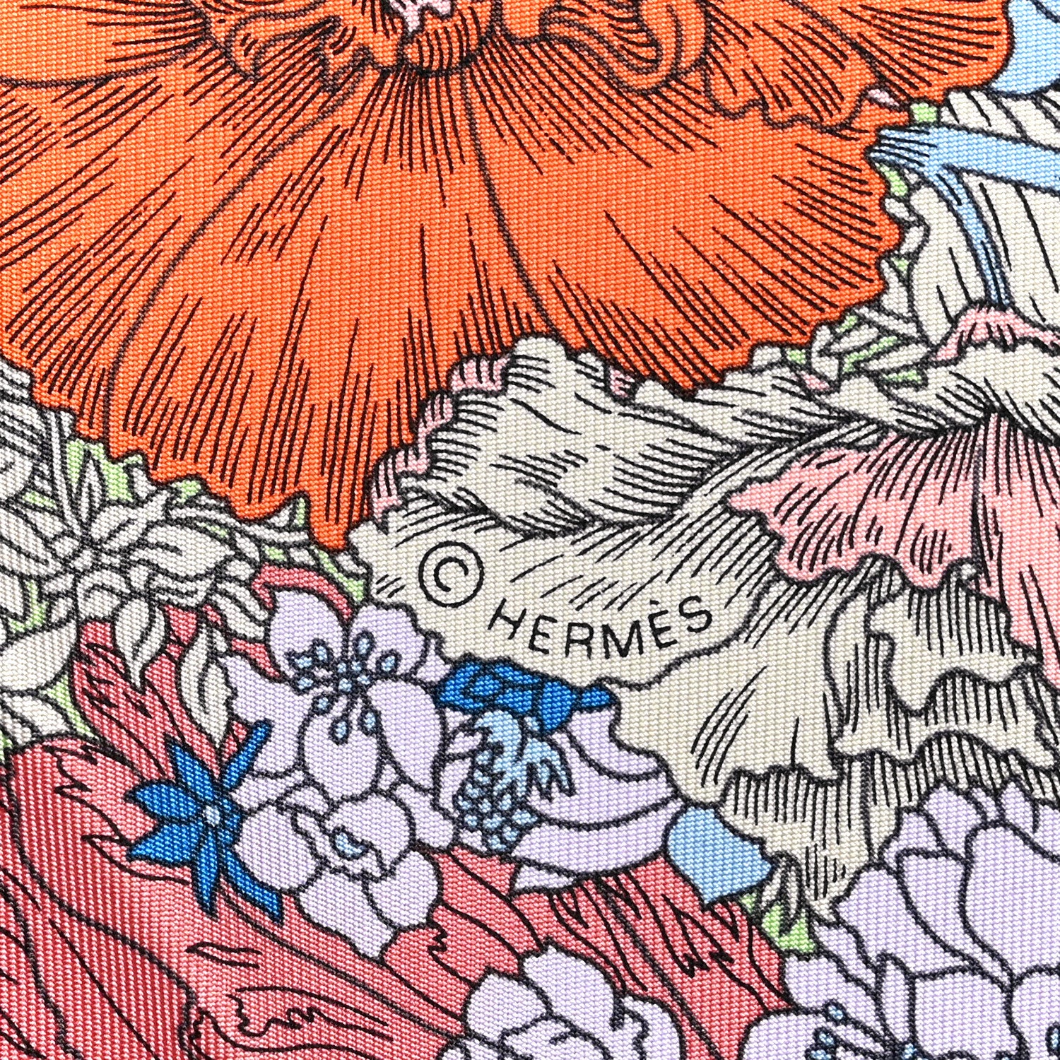 Hermes Silk Robe Legere Scarf 90 Marine Parme Rose 4 of 5