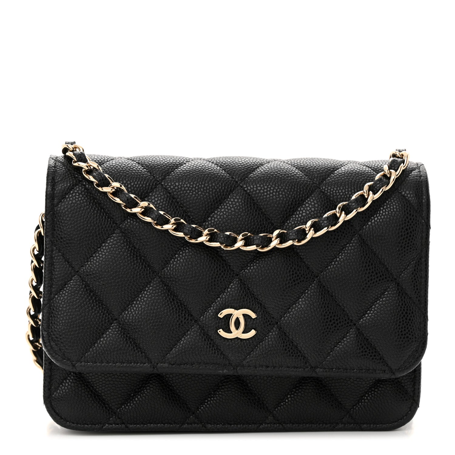 Chanel Caviar Quilted Mini Wallet On Chain WOC Black 1 of 12