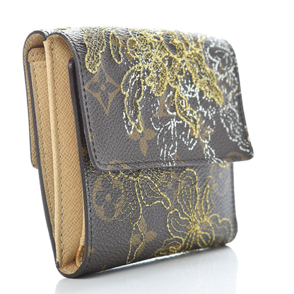 Louis Vuitton Monogram Dentelle Elise Wallet Gold 3 of 9