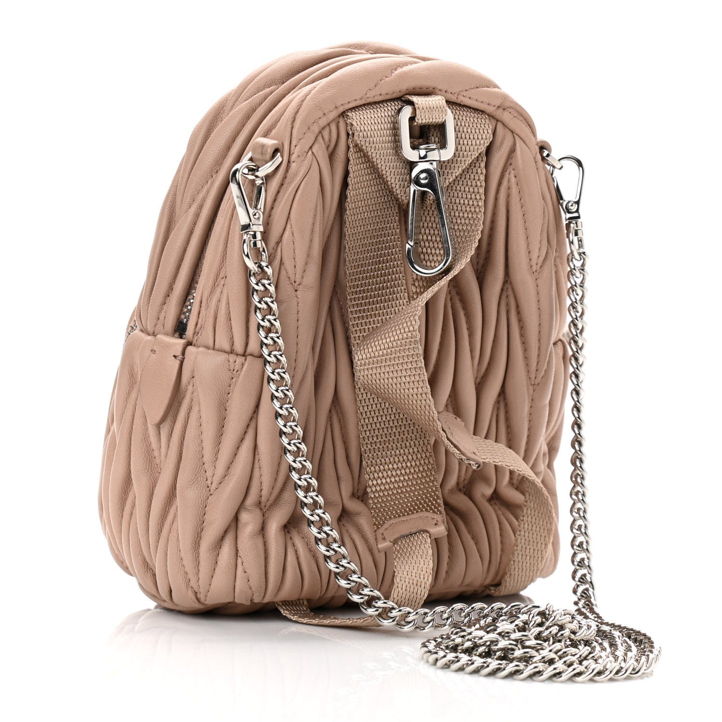 Nappa Matelasse Mini Backpack Cammeo