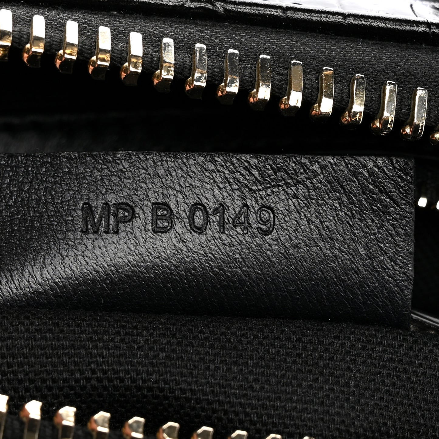Calfskin Crocodile Embossed Mini Antigona Black