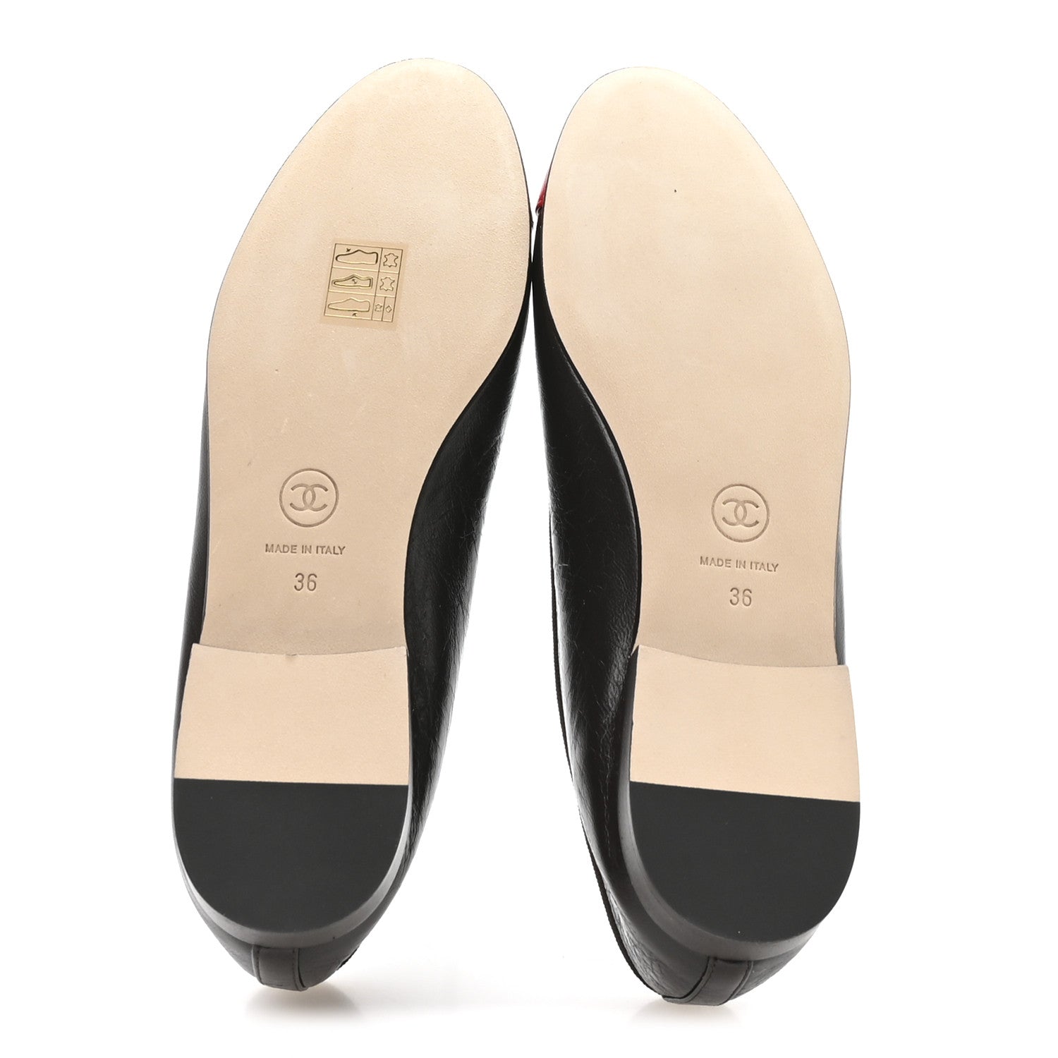 Chanel Crumpled Shiny Lambskin Cap Toe CC Ballerina Flats 36 Dark Brown Red 6 of 9