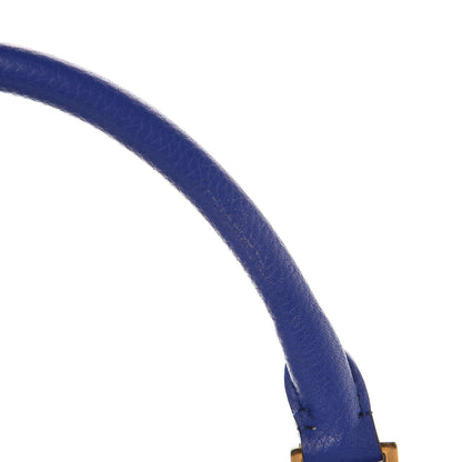 Celine Drummed Calfskin Suede Small Trapeze Indigo 10 of 18