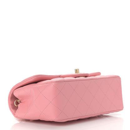 Chanel Lambskin Quilted Mini Rectangular Flap Pink 4 of 12