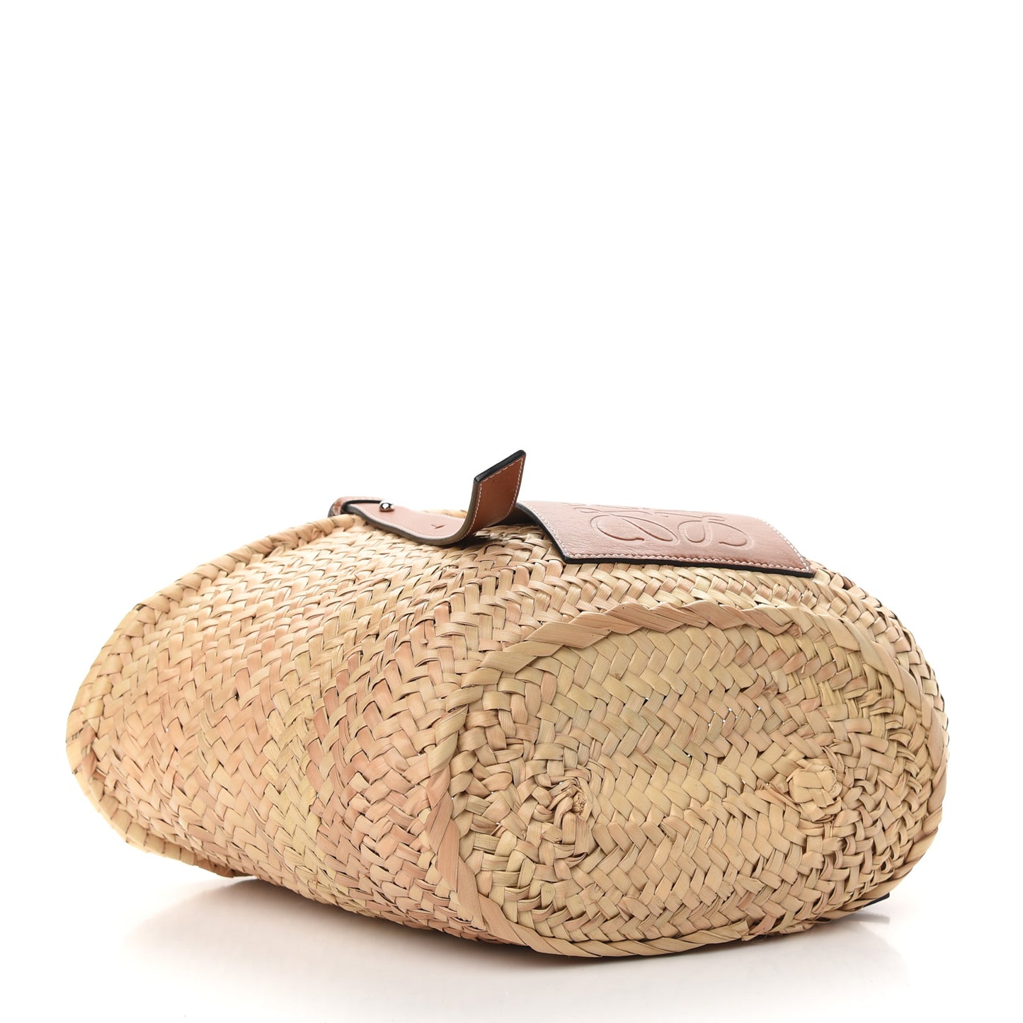 Raffia Medium Basket Tote Bag Natural Tan
