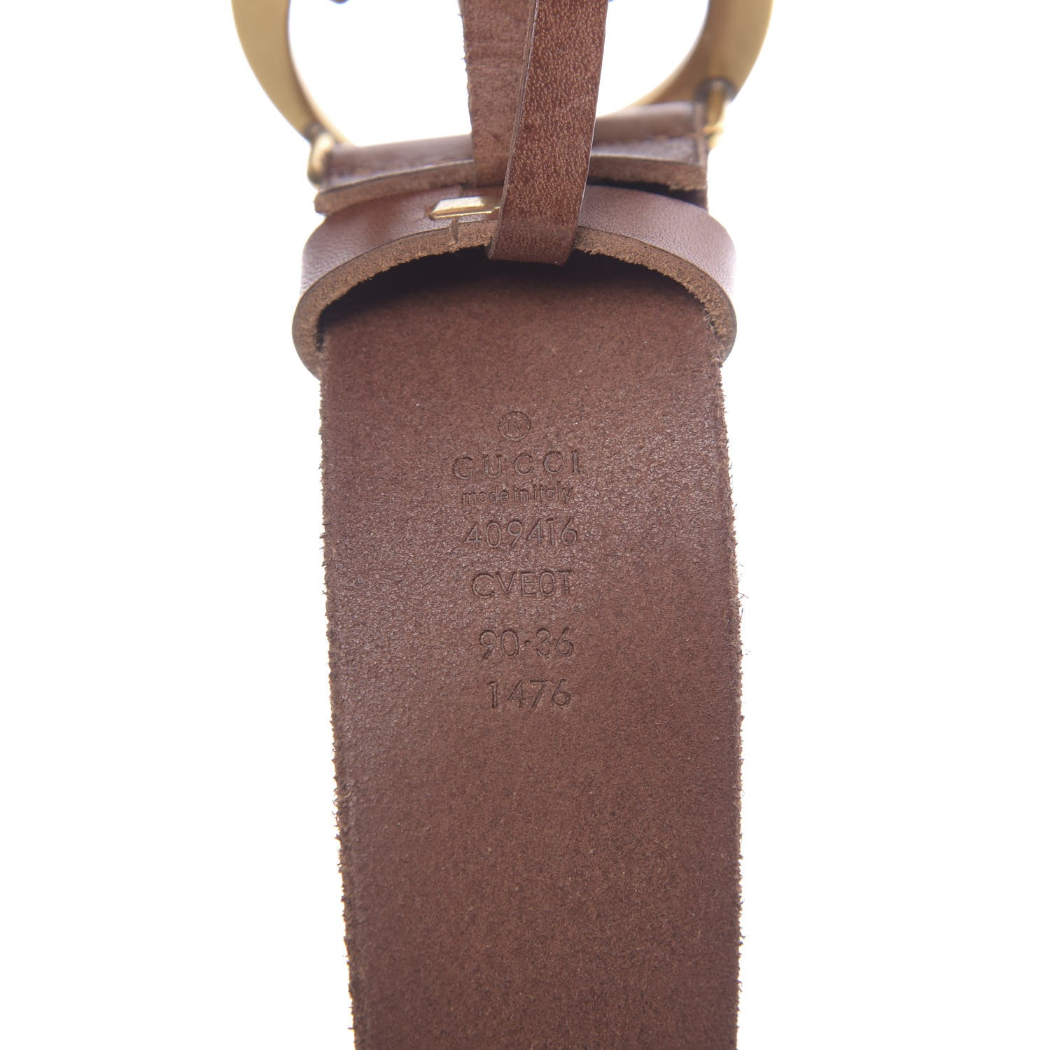 Gucci Faded Calfskin Double G 40mm Belt 90 36 Cuir 3 of 5