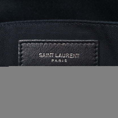 Saint Laurent Lambskin Monogram Embossed Small Lou Camera Bag Black 6 of 11