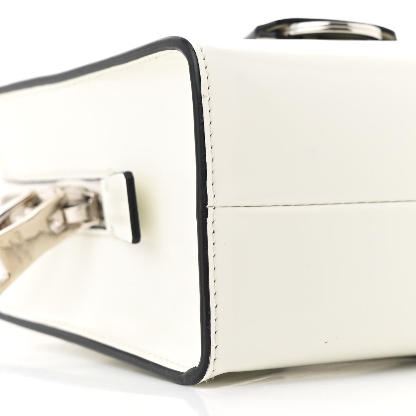 Spazzolato Mini Re-Edition 1995 Double Handle Handbag White
