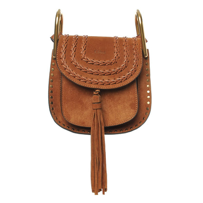 Chloe Suede Calfskin Braided SMini Hudson Shoulder Bag Caramel 1 of 7