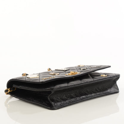 Chanel Aged Calfskin Lady of Luck 2.55 Reissue Wallet on Chain WOC Black 5 of 14