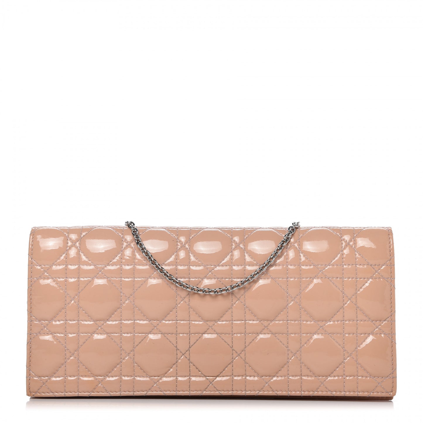 Patent Cannage Lady Dior Convertible Clutch Light Pink