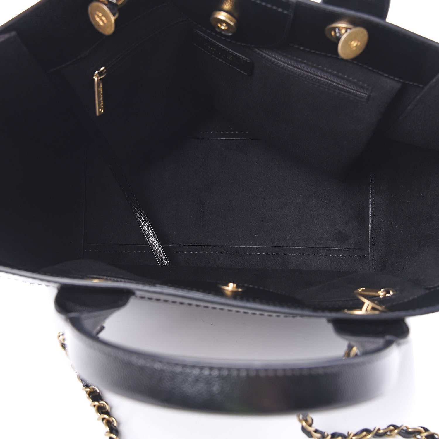 Chanel Caviar Small Studded Deauville Tote Black 6 of 11