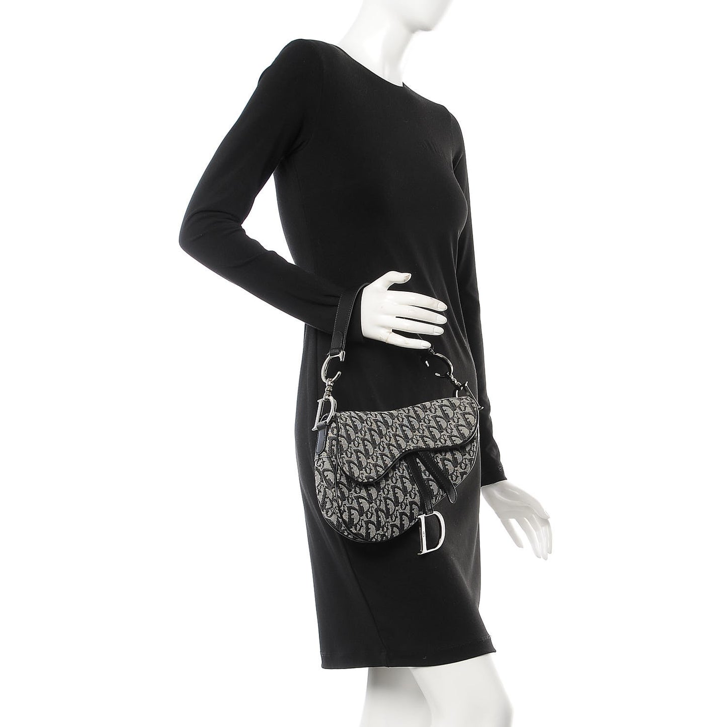 Monogram Saddle Bag Black