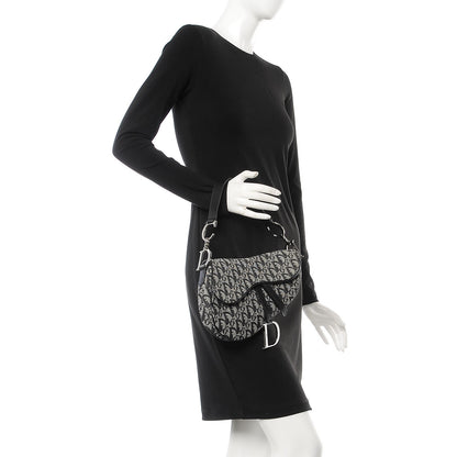 Christian Dior Monogram Saddle Bag Black 2 of 7