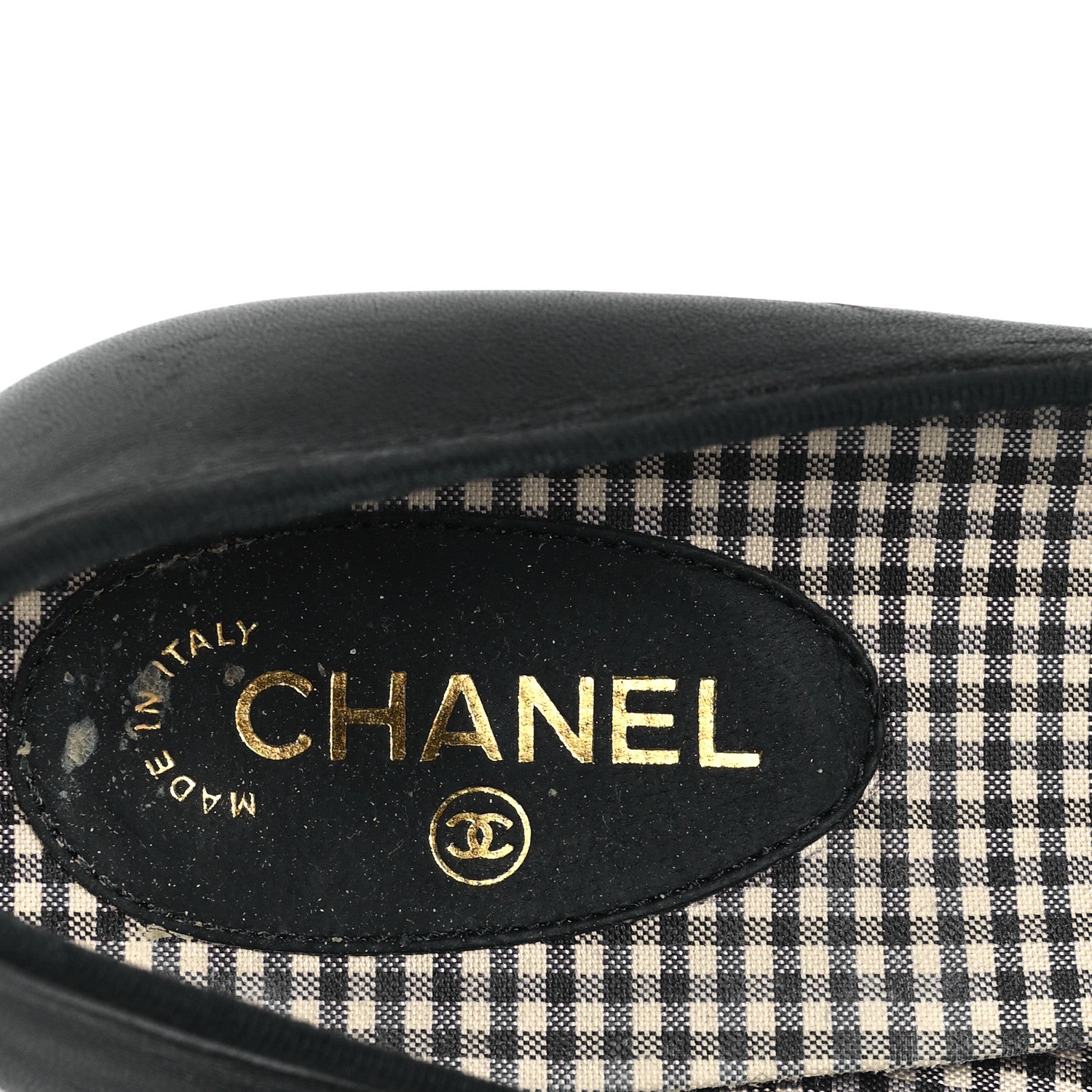 Chanel Lambskin Patent Calfskin Pearl Camellia Cap Toe Pumps 38.5 Black 8 of 10
