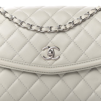 Chanel Lambskin Quilted Large Geometric Flap Grey 11 of 14