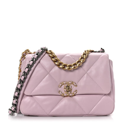 Chanel Lambskin Quilted Medium Chanel 19 Flap Light Pink 1 of 8