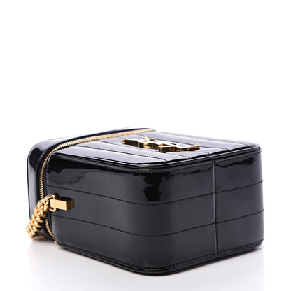 Saint Laurent Patent Matelasse Monogram Vicky Vanity Black 3 of 9