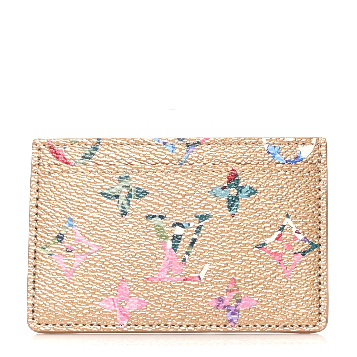 Louis Vuitton Metallic Monogram LV Garden Card Holder Gold 1 of 7