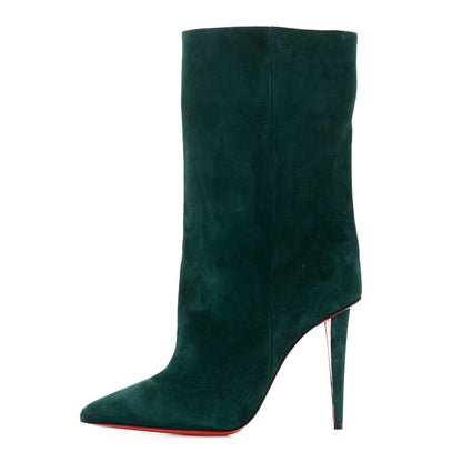 Christian Louboutin Veau Velours Astrilarge 100 Booties 37.5 Green 1 of 7