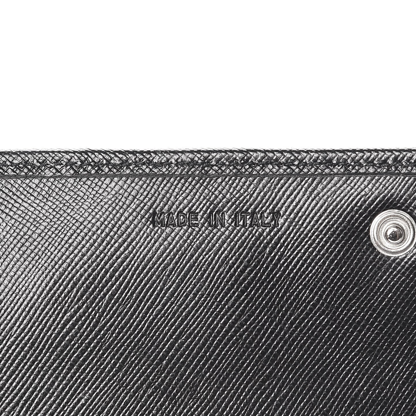 Saffiano Triangle Continental Flap Wallet Black
