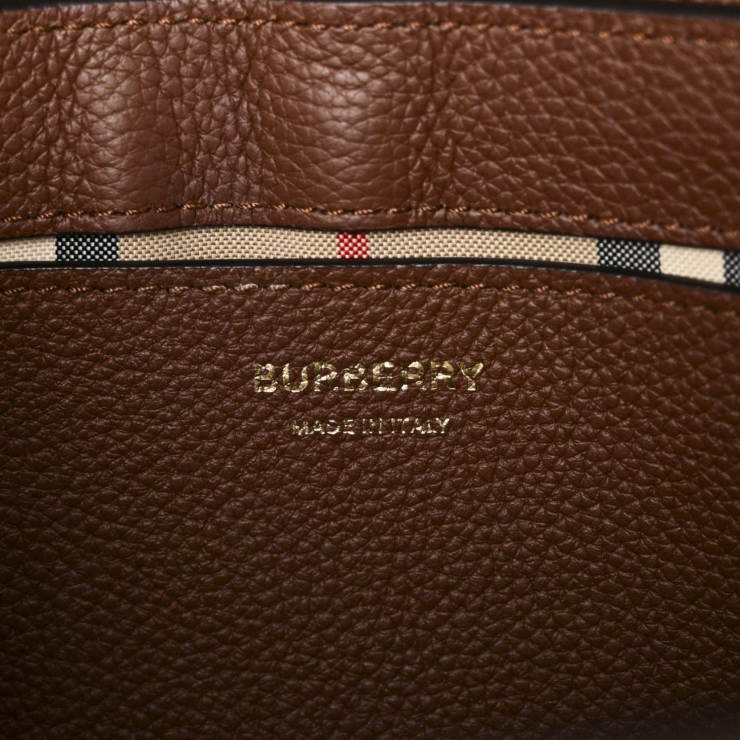 Burberry Calfskin Vintage Check Note Crossbody Bag Tan 6 of 9