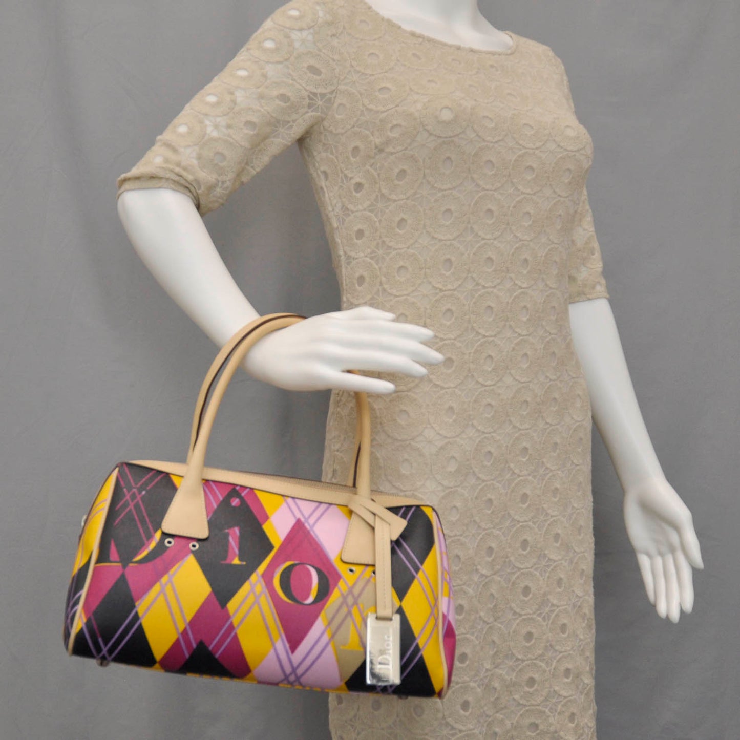 Coated Canvas Argyle Golf Satchel
